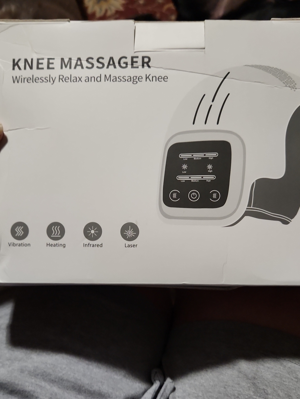 Knee Massager Wireless Knee Massager - White